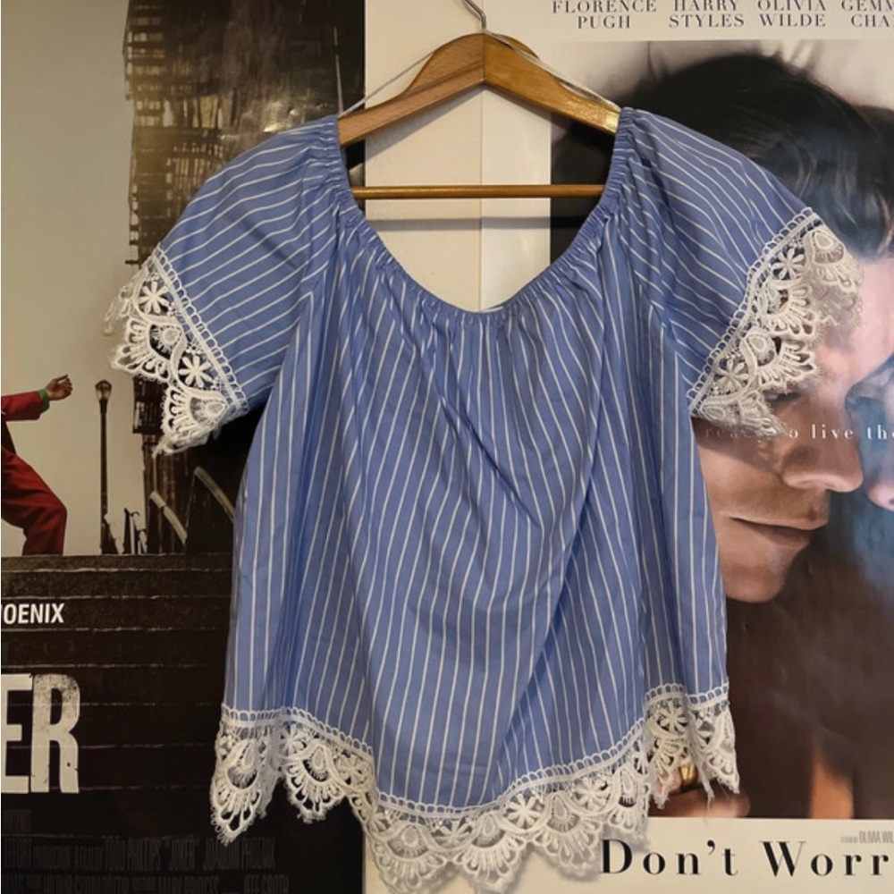 Plus size off the shoulder blouse